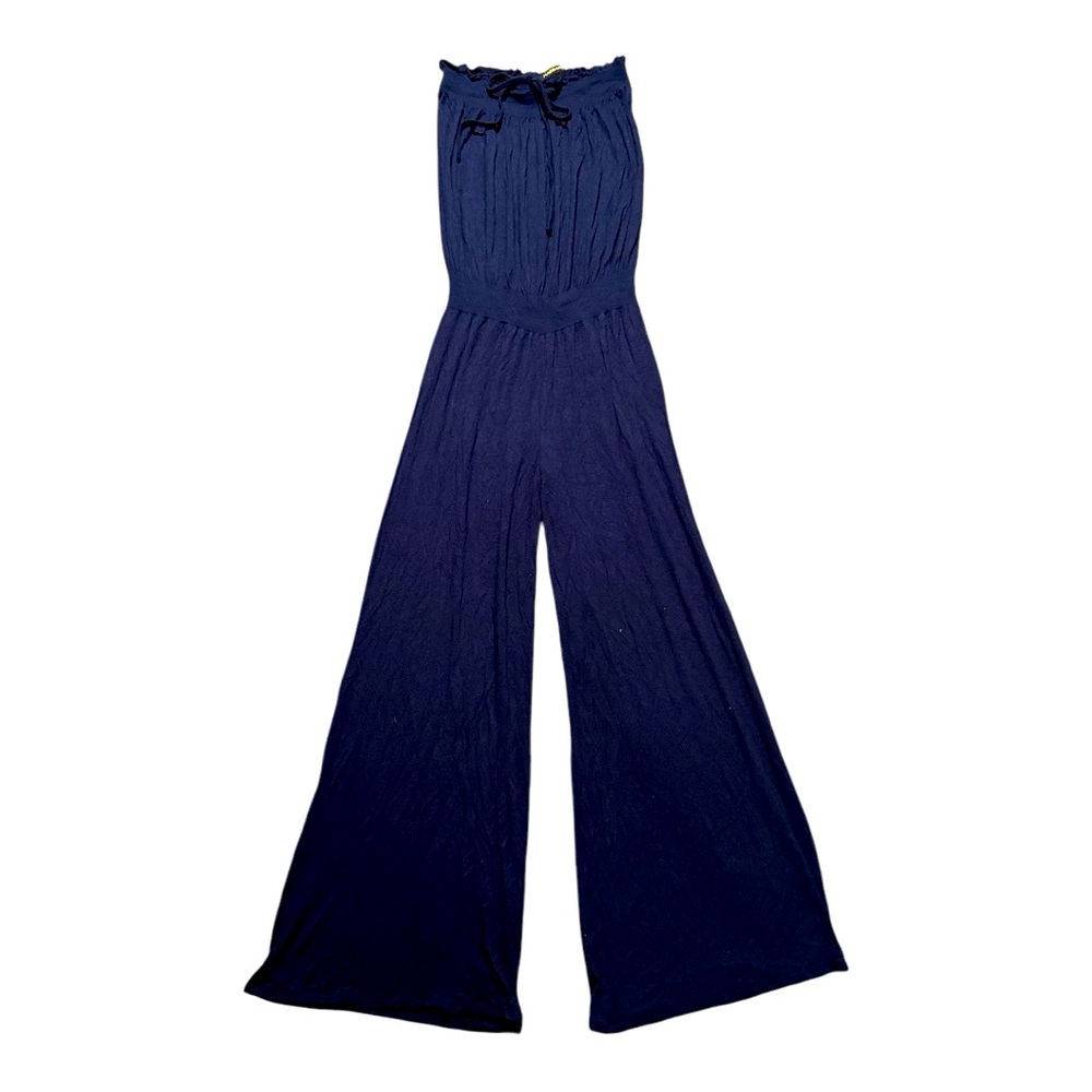 Navy Strapless Jumpsuit